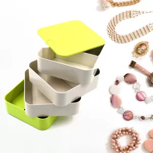 4 Layers Jewelry Box 360 Degree Rotating Jewelry And Earring Organizer Box Accessory Storage Box  Perfect Solutions