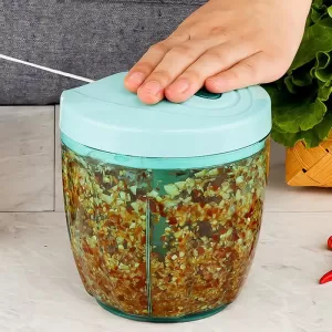 Stainless Steel Compact Vegetable Chopper Slicer Extra Sharp Handheld Chopper with 5 Blades