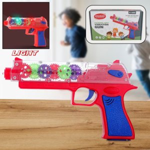 Plastic Toy Gun Flashing Lights & Exciting Music