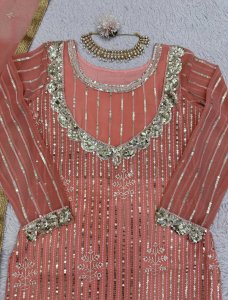 Soniya Swtshw Women Ethnic Motifs Embroidered Kurta With Trouser & Dupatta