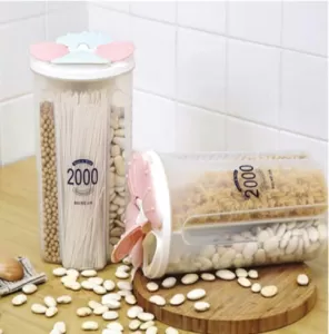 Kitchen Storage Transparent Sealed Cans 4 Section