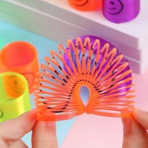 Multicolor Magic Smiley Spring Slinky Toy Set 12 Pcs