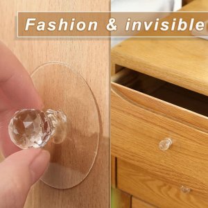 Clear Cabinet Drawer Knobs, Diamond Crystal Pulls 1 PC
