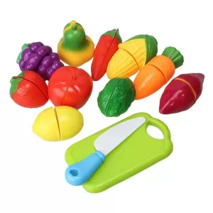 Realistic Sliceable Fruits Plastic Veggies Collection