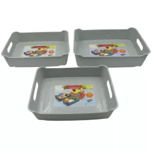 Multipurpose Organising And Storage Plastic Tray Set of 3