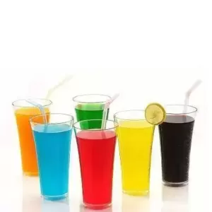 Stylish Look Plastic Juicy Glass Transparent Glasses Set 300ml 6Pcs