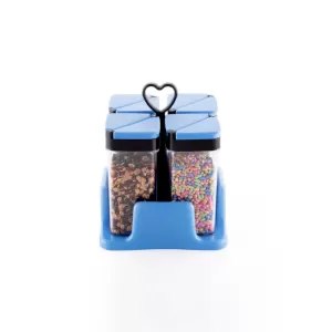 Multipurpose Spice Rack for Kitchen Plastic Made Set of 4 Jar