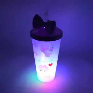 LED Unicorn Water Bottle Tumbler Mug with Straw And Lid