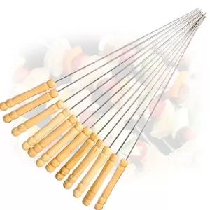 Barbecue Skewers with Wooden Handle Pack of 12