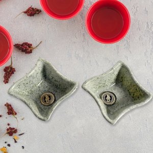 Ceramic Tea Cups Mug Set with Serving Bowl 4 Pcs