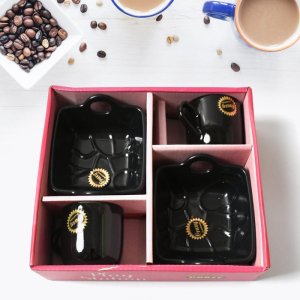 Play Station Ceramic Tea Cup Mug Set Handle Serving Bowl