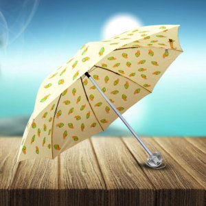 2 Fold Sun Protective Portable Foldable Umbrella 1 Pc