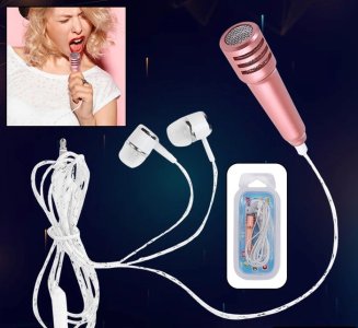 Mini Microphone Mic With Earphone for Voice Recording
