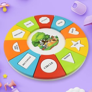 Big Shape Round Puzzle Educational To Gifts 3 Plus Kids