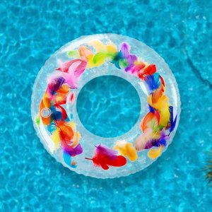 Swim Ring for Adults Portable Feathers Design 1 Pc
