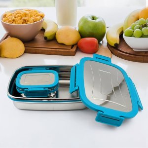 Premium Stainless Steel Lunch Box for Kids 2 Containers