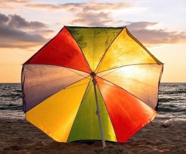 Sun Protection Waterproof Polyester Garden Umbrella
