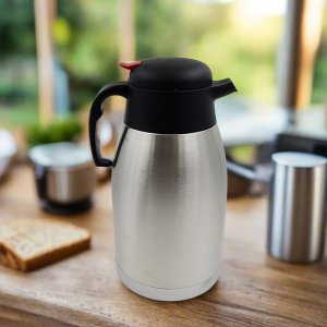 Premium Steel Thermos With Handle & Push Button 2 Ltr