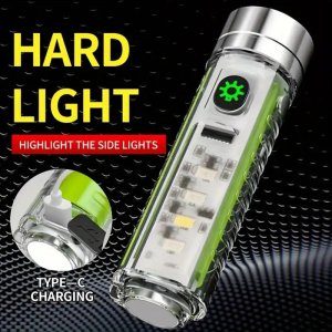 Pattern USB Rechargeable LED Flashlight Torch