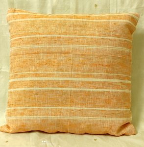 Peach Colour Cotton Fabric 16X16 Inch Cushion Covers for Sofa