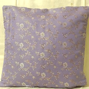 Light Purple Pastel Colour, Mix Silk Fabric, 16X16 Inch size - Set of Five Cushion Covers for Sofa