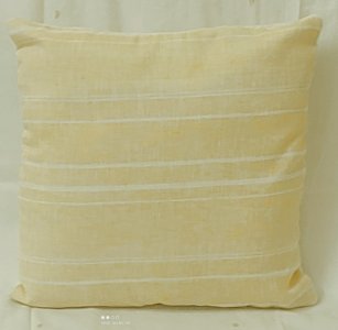 Light Yellow Colour Cotton Fabric 16X16 Inch Cushion Covers for Sofa