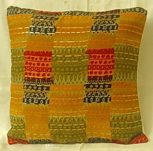 Yellow Colour Printed Cotton 16X16 Inch Cushion Covers for sofa