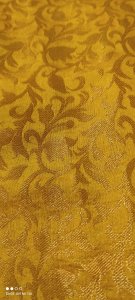 Bright Yellow, Brocade Fabric, 16X16 Inch size - Set of Five Cushion Covers for Sofa