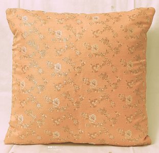 Pastel Light Orange Mix Silk, Set of 5 cushion covers