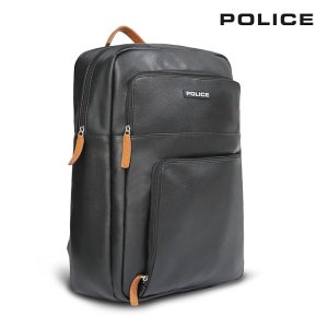 Police Leather Laptop Backpack