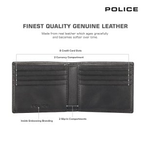 POLICE Berryblack Men's Wallet – Stylish, Premium Leather Wallet