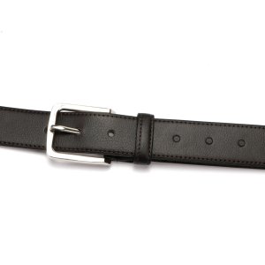 TRIZON 35MM XXL Brown Vegan Leather Belt with Shiny Nickel Buckle – POLICE