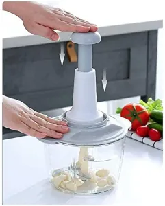 Hand-Press Vegetable Chopper & Mixer Cutter | 800ml Manual Food Chopper