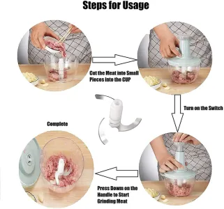 Hand-Press Vegetable Chopper & Mixer Cutter | 800ml Manual Food Chopper