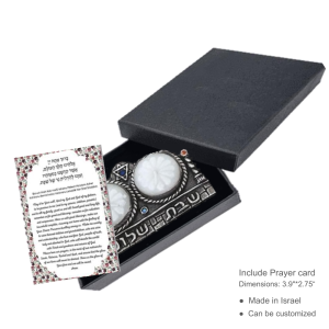 Shabbat Candle Holders – Made in Israel | Includes Prayer Card | Customizable