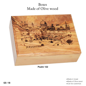 Authentic Olive Wood Treasure Box | Hand-Engraved Psalm 122 Western Wall Design | Made in Israel | Customizable Keepsake Box