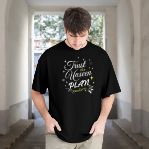 Trust the Unseen Plan Christian Oversize UNISEX T-Shirt for Men & Women | Inspirational Faith Graphic Tee