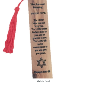 Aaronic Blessing Olive Wood Bookmark – Numbers 6:24–26 | Made in Israel