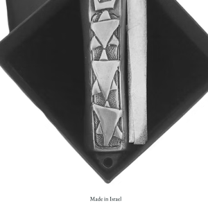 Star of David Silver Mezuzah – Jerusalem Design Door Mezuzah | Made in Israel