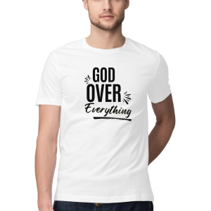 God Over Everything Christian Regular Fit Front Print UNISEX T-Shirt for Men & Women | Inspirational Faith Graphic Tee