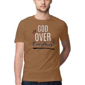 God Over Everything Christian Regular Fit Front Print UNISEX T-Shirt for Men & Women | Inspirational Faith Graphic Tee