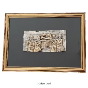 Ark of the Covenant Framed Relief | Silver-Plated Biblical Replica | Handcrafted in Israel