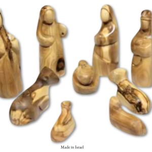 Handcrafted Olive Wood Nativity Set | 10cm Holy Land Figurine Collection | Authentic Israeli Craftsmanship