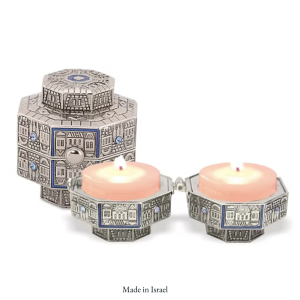 Jerusalem Travelers Candle Holders – Folding Travel Candle Set | Made in Israel