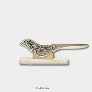 Jerusalem Dove Envelope Opener on Stone Base | Made in Israel (YC035)