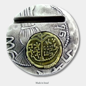 Jerusalem Antique Medal Business Card Holder | Metal Card Case | Made in Israel