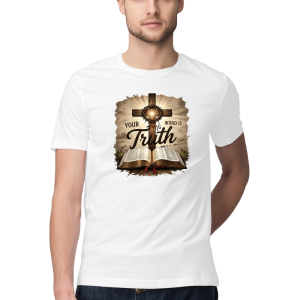 Your Word Is Truth Christian Regular Fit Front Print UNISEX T-Shirt for Men & Women | John 17:17 Bible Verse Graphic Tee