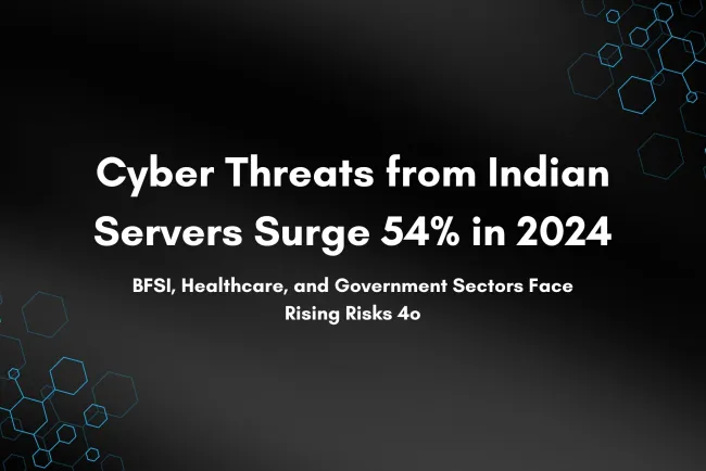 54% Increase in Cyber Threats from Servers Hosted in India in 2024  | A Growing Concern for BFSI, Healthcare, and Government Sectors
