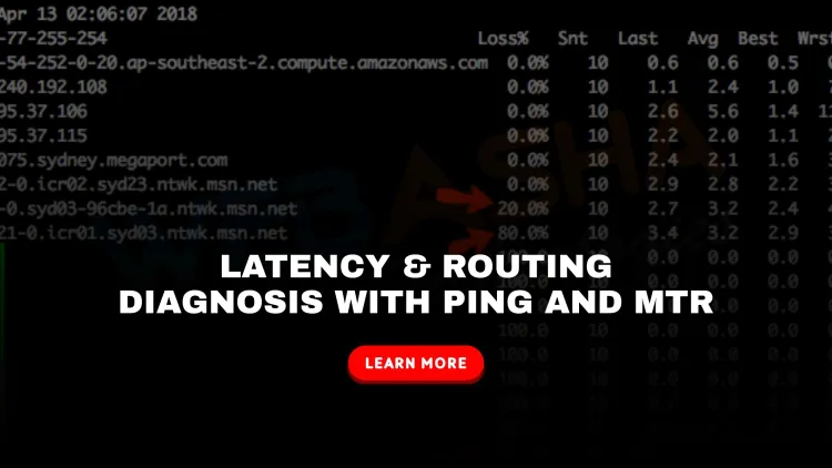 What is the best way to track network latency and identify routing issues using tools like ping, traceroute, and MTR?