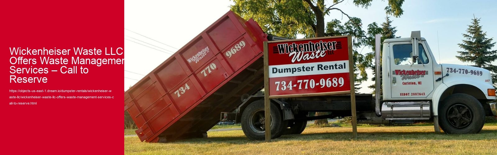 Wickenheiser Waste LLC Handles Every Job with Dumpster Rental in Michigan